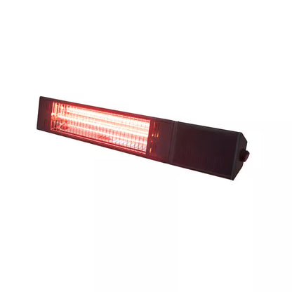 1500-Watt Infrared Wall-Mounted Electric Outdoor Heater with Gold Tube and Remote Control