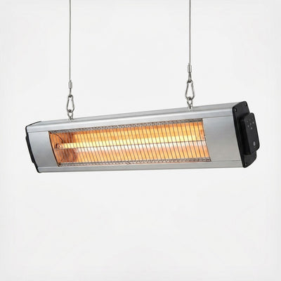 Electric Patio Heater Built for Outdoor Use, 1500-Watt Infrared, IP44 Weatherproof, Wall Mount Remote
