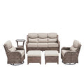 Outdoor Patio Furniture Set Built for All-Weather Use, Swivel Rocker Chairs, Sectional Sofa, Coffee Table
