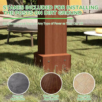 12 Ft. W X 12 Ft. D Cedar Wood Patio Pergola Shade Structure for Outdoor, Brown